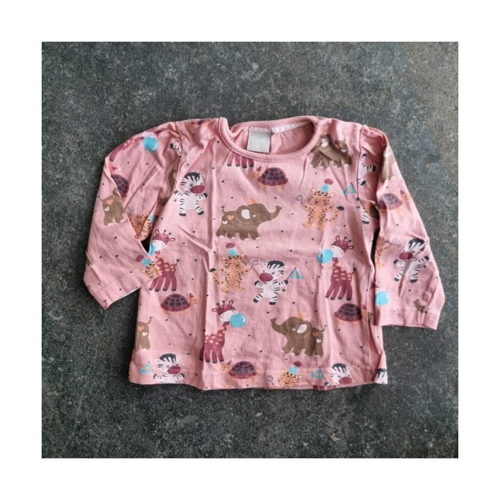 La Solderie suisse - T-shirt brun animaux Smile 80