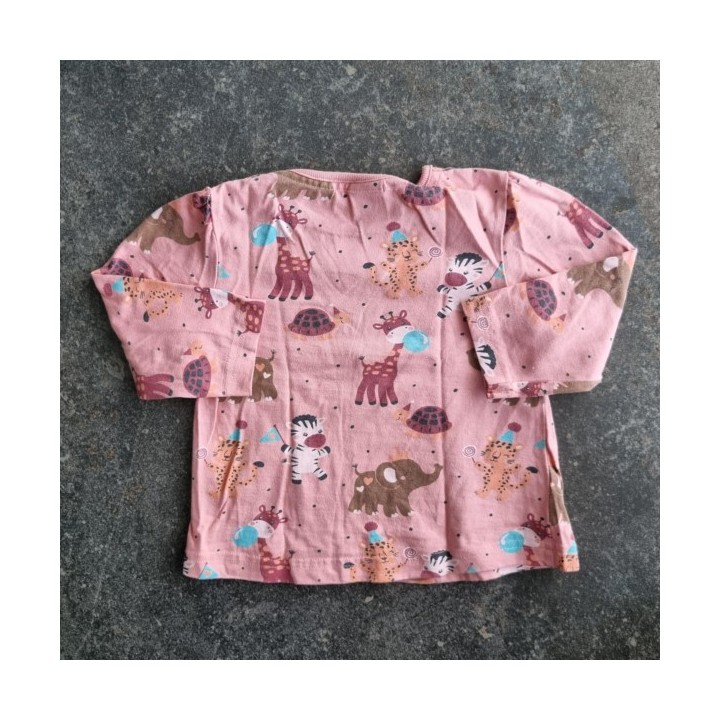 La Solderie suisse - T-shirt brun animaux Smile 80