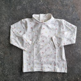 La Solderie suisse - T-shirt blanc col roulé Sfera 80