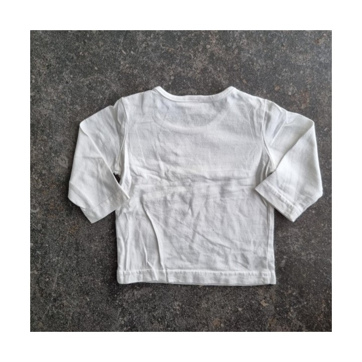 La Solderie suisse - T-shirt blanc chat sur la lune Smile 68
