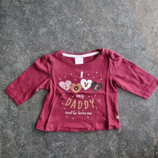 La Solderie suisse - T-shirt grenat Love Daddy Smile 68