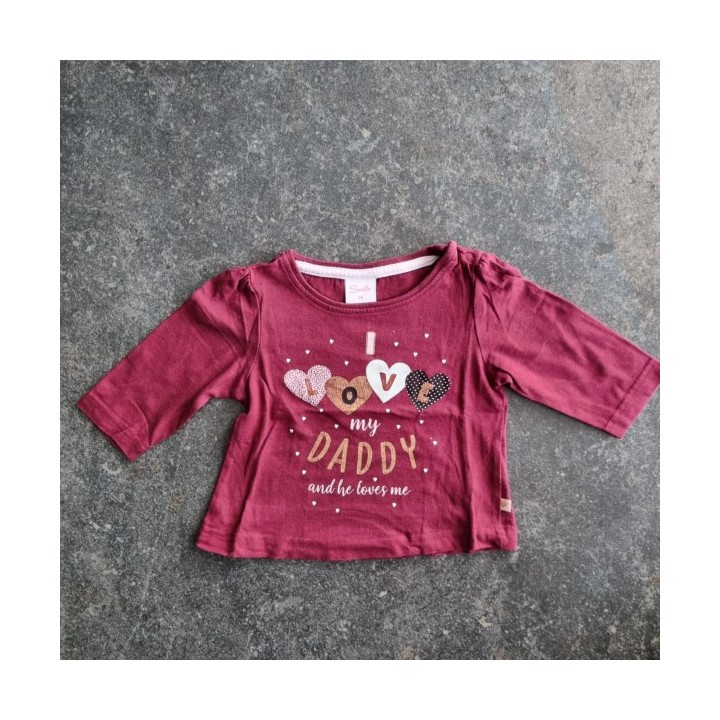 La Solderie suisse - T-shirt grenat Love Daddy Smile 68