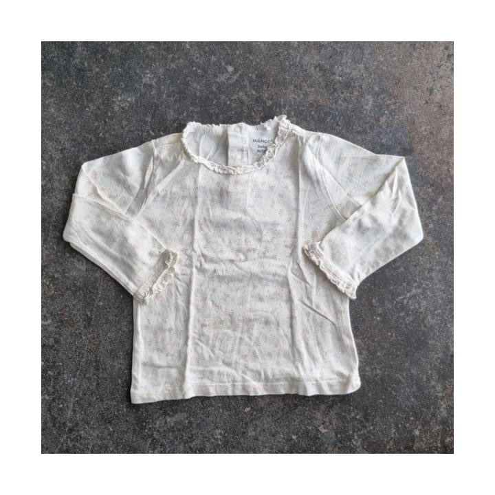 La Solderie suisse - T-shirt blanc feuilles Manor 80