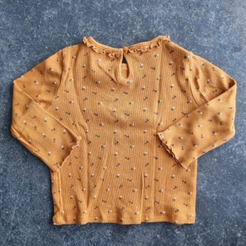 La Solderie suisse - T-shirt brun fleurs Kiabi 92