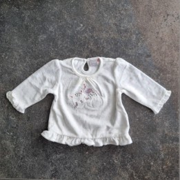 La Solderie suisse - T-shirt blanc doux chaton Smile 62