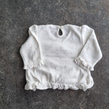 La Solderie suisse - T-shirt blanc doux chaton Smile 62