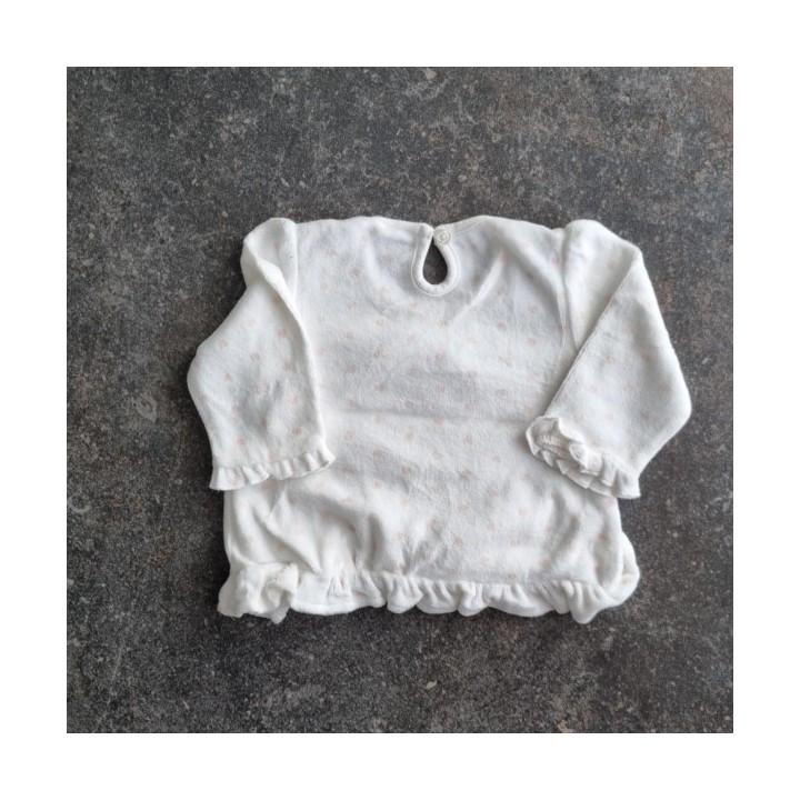 La Solderie suisse - T-shirt blanc doux chaton Smile 62