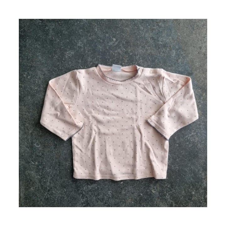 La Solderie suisse - T-shirt beige à points Smile 86