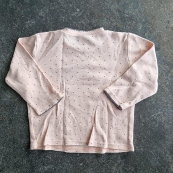 La Solderie suisse - T-shirt beige à points Smile 86
