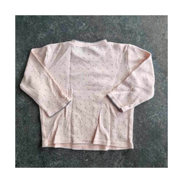 La Solderie suisse - T-shirt beige à points Smile 86