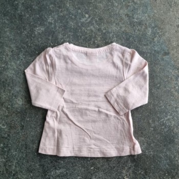La Solderie suisse - T-shirt rose rayé pailletés Smile 68