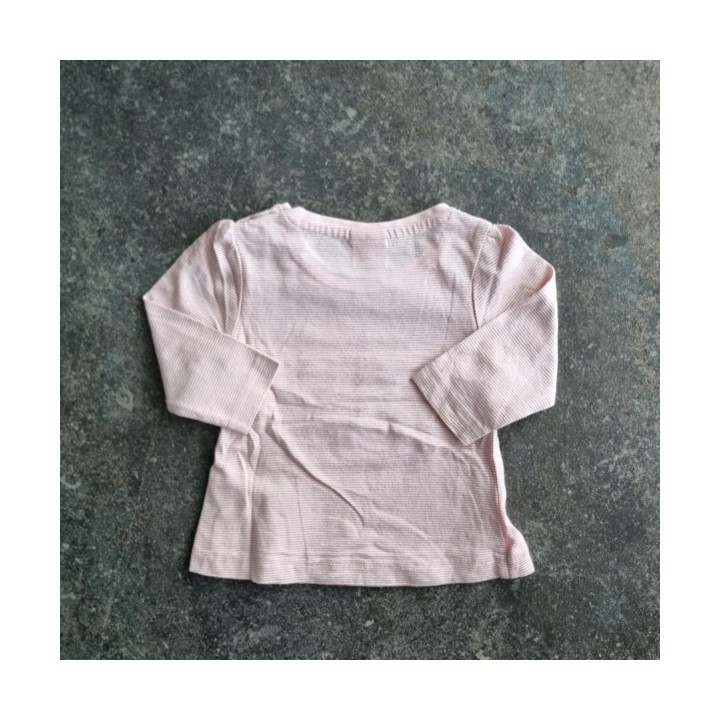 La Solderie suisse - T-shirt rose rayé pailletés Smile 68