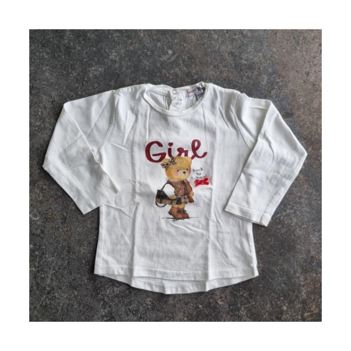La Solderie suisse - T-shirt blanc ours Girl Mini Yours 92