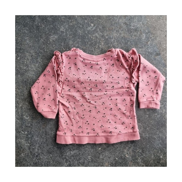 La Solderie suisse - Sweat rose petits cœurs H&M 80