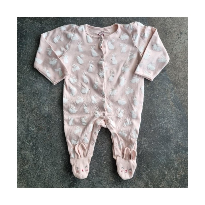 La Solderie suisse - Pyjama rose petits lapins C&A 68