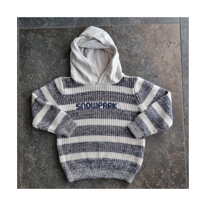 La Solderie suisse - Pull noir blanc Snowpark 98