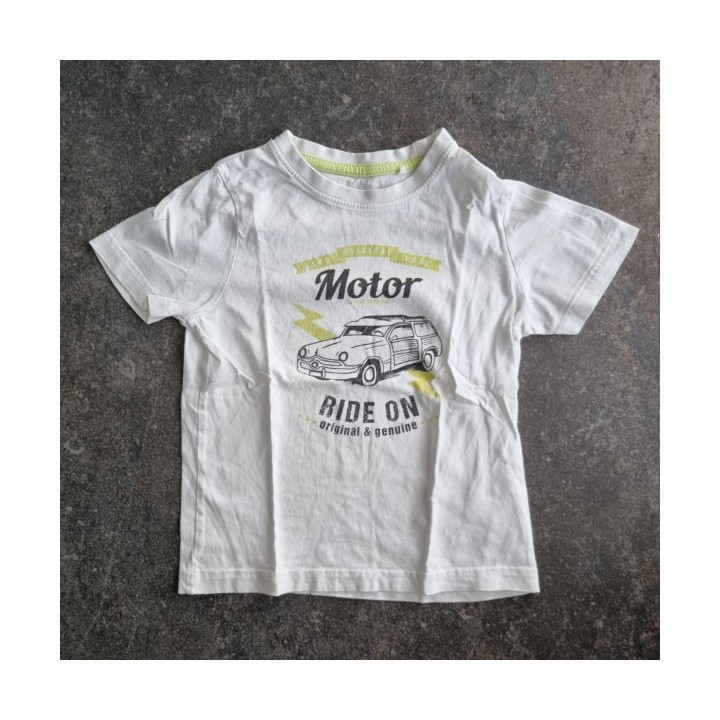 La Solderie suisse - T-shirt blanc Motor Ride On Lupilu 98