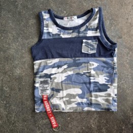 La Solderie suisse - T-shirt bleu army Urchin 98