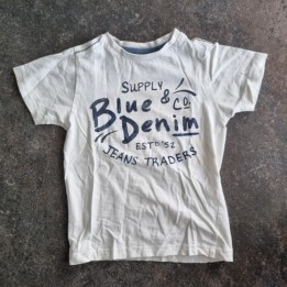 La Solderie suisse - T-shirt blanc Blue Denim 110