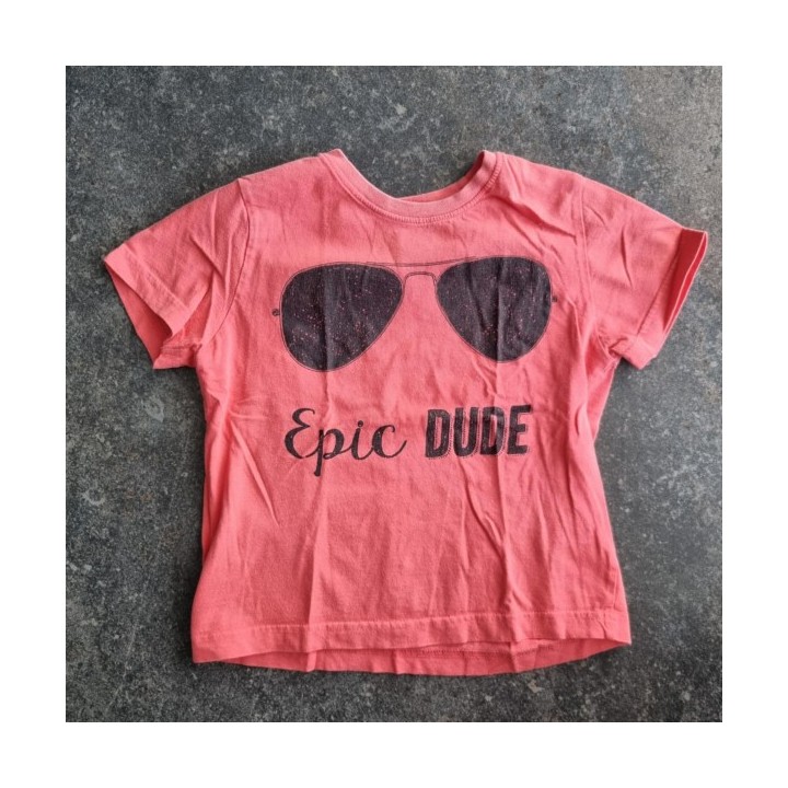 La Solderie suisse - T-shirt rose lunettes Rebel Primark 110