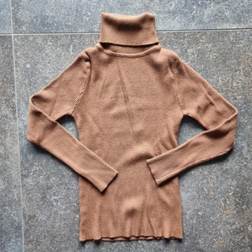 La Solderie suisse - Pull fin brun col roulé Amisu M