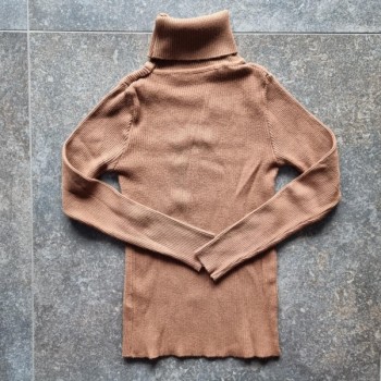 La Solderie suisse - Pull fin brun col roulé Amisu M