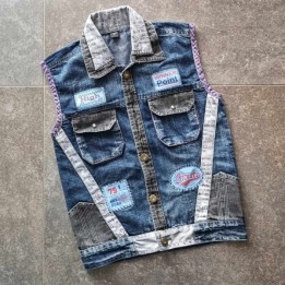 Outlet Suisse – Solderie & Neuf - Gilet jeans bleu noir Focha