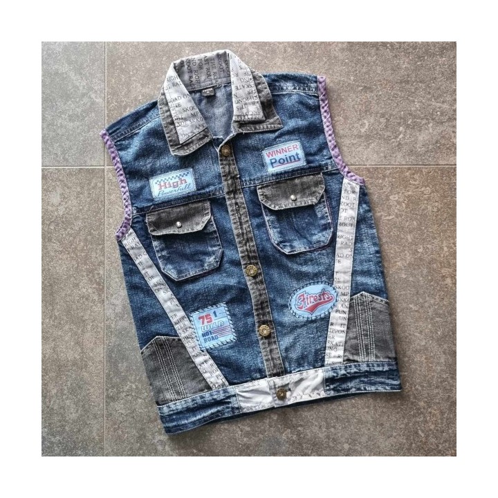 Outlet Suisse – Solderie & Neuf - Gilet jeans bleu noir Focha
