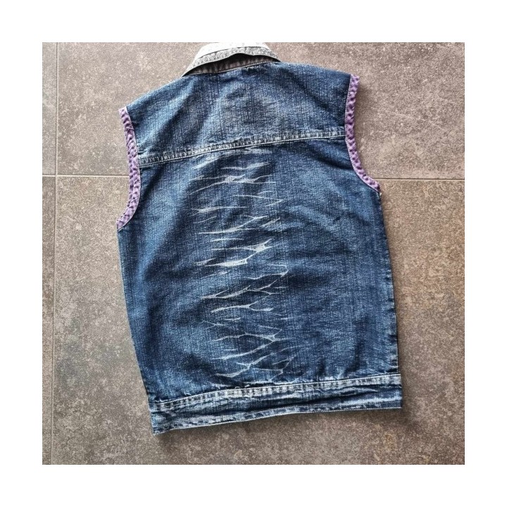 Outlet Suisse – Solderie & Neuf - Gilet jeans bleu noir Focha