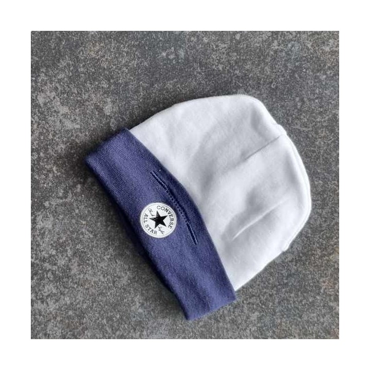 Bonnet Converse blanc et bleu