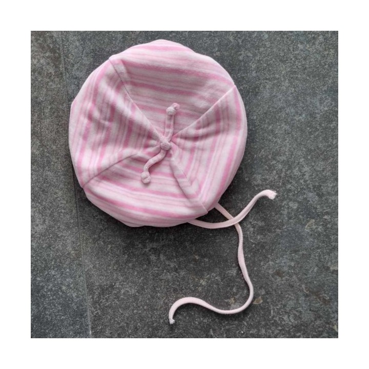 Bonnet berret rose blanc