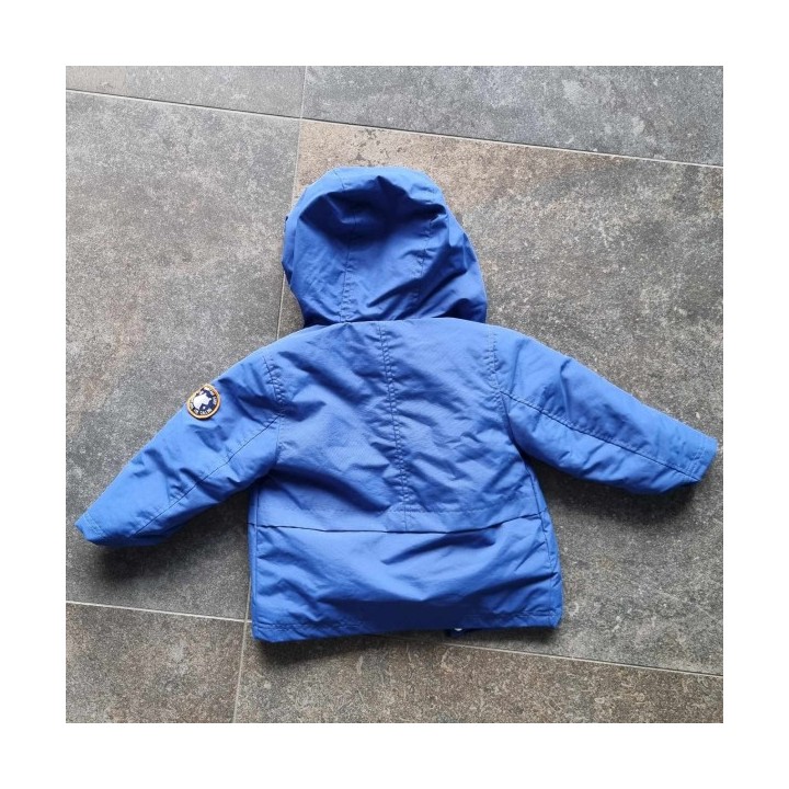 Outlet Suisse – Solderie & Neuf - Veste bleue de pluie à capuche