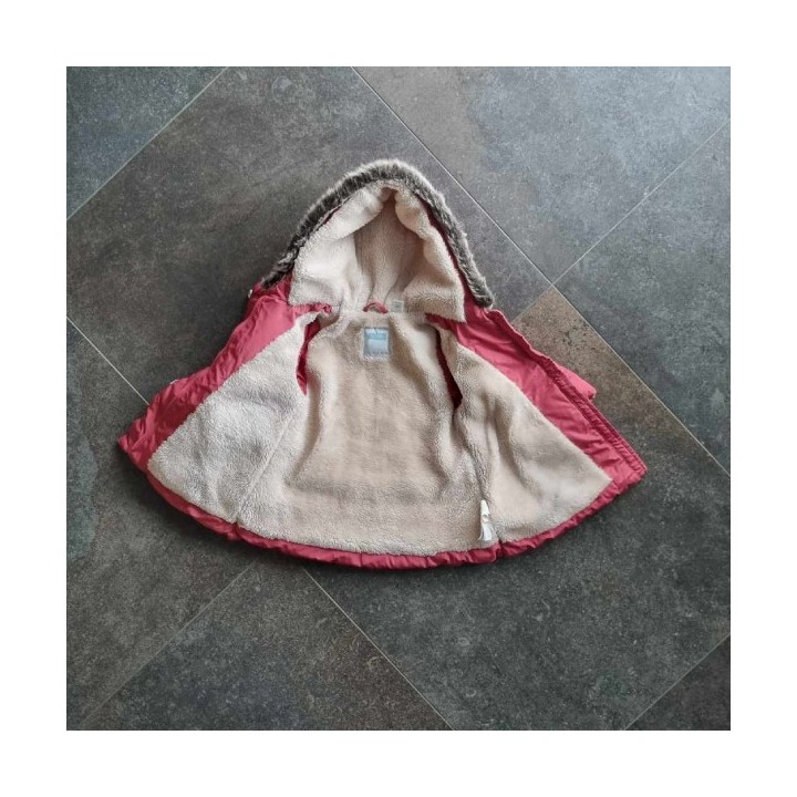 Veste épaisse rose à capuche