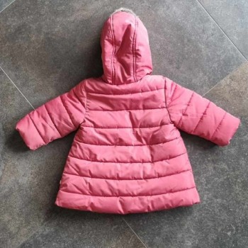 Veste épaisse rose à capuche