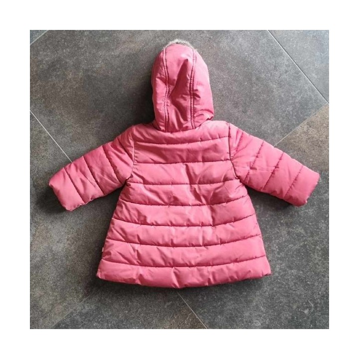 Veste épaisse rose à capuche