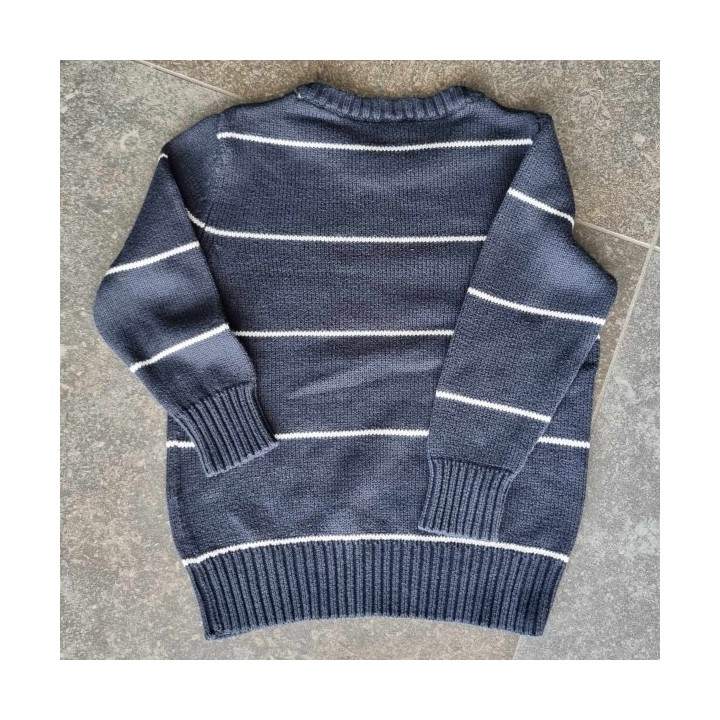 Outlet Suisse – Solderie & Neuf - Pull bleu rayures blanches Impidimpi
